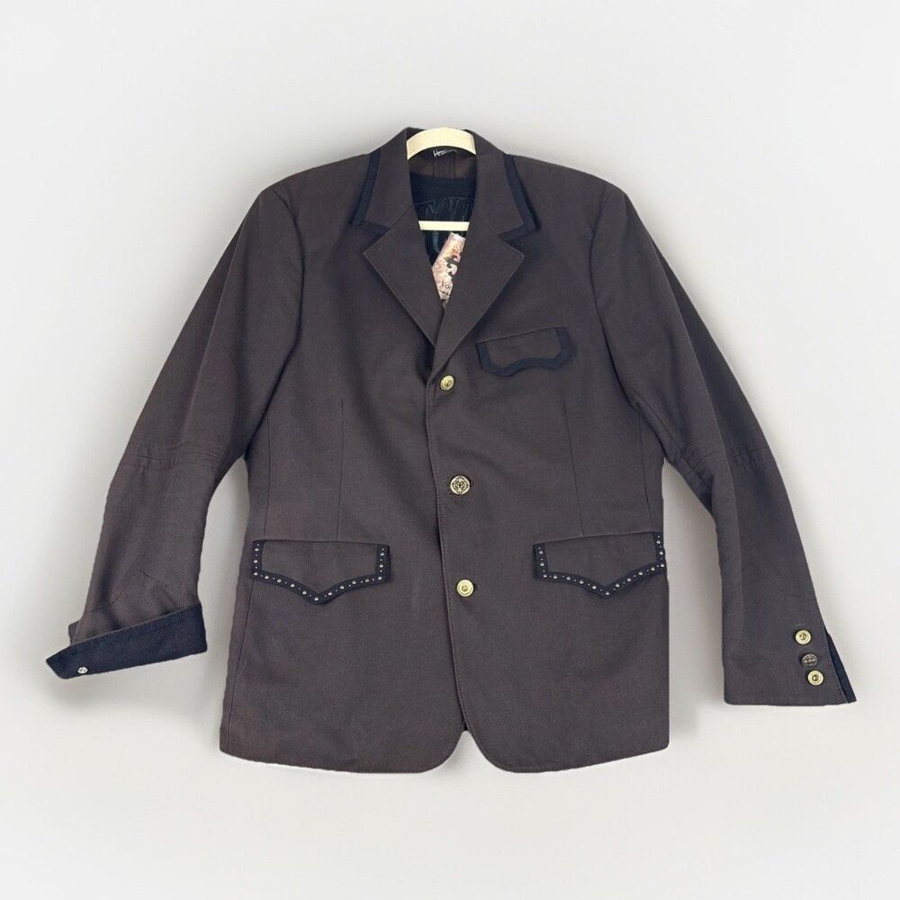 House of Howe Blazer English Country Studded Cross Cotton Jacket Mens Size 42